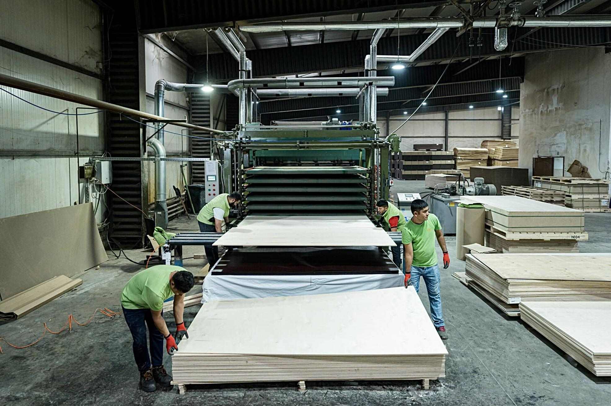 горячий пресс фанеры