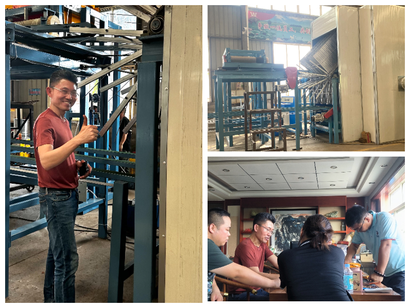 ลูกค้าเยี่ยมชมเครื่องเป่าเงางาม ลูกค้าเยี่ยมชมเครื่องเป่าเงางาม